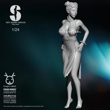 75MM Kits de Resina Yufan modelo Sexy agente de auto-ensambladas YFWW-201910