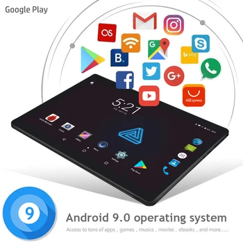 2021 Android 9.0 10.1 Pulgadas Tablet Octa Core 6 gb de RAM, 128 GB de ROM 1280*800 Dual Tarjetas SIM Tablet 2.5 D Android Tablet