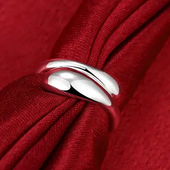 Mayoristas de la Plata esterlina 925 gota de agua colgante collar pendiente de los anillos de la Joyería conjunto para mujer de la Moda de la Fiesta de la boda regalo de Vacaciones