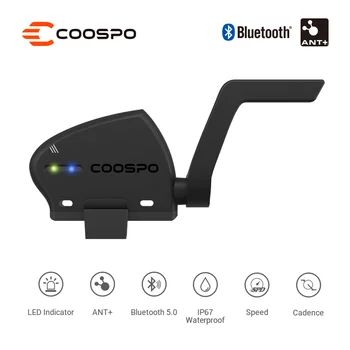 Nueva CooSpo de Bicicletas de Velocidad Y de Cadencia Sensor Dual Bluetooth 5.0 Inalámbrica ANT+ Impermeable Para Wahoo Zwif Garmin Strava etrex 30