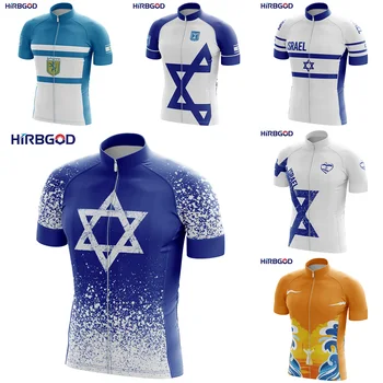 HIRBGOD 2021 Jersey de Ciclismo para el Israel Nacional de Diseño del Emblema de Verano los Hombres de la Bicicleta la Ropa de secado Rápido Ciclismo Superior de la Camisa,TYZ776-01
