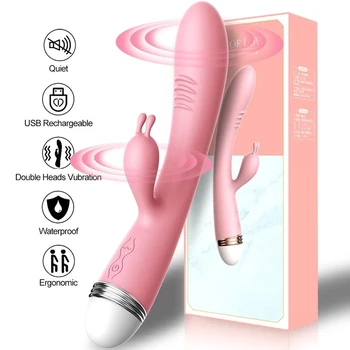 Taoboo Vibrador Vagina Masajeador Femenino Masturbador Estimulador de Clítoris G-Spot Consolador Conejo vibradores Golpear los Juguetes Sexuales Para Mujeres