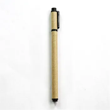 0.5 mm Azul Negro Creativa Simple de Papel de Kraft de Tubo de Bolígrafo de Gel de la Firma de la Pluma Para la Escuela de Escritura de la Novedad de la Papelería de la Oficina de Regalos