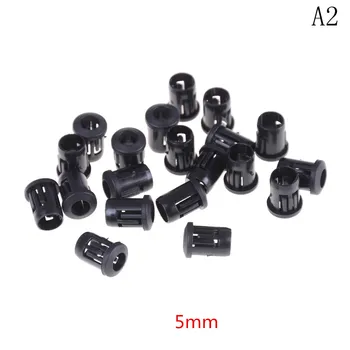40pcs O 20pcs de Plástico Negro, de las Bases de la Lámpara LED de la Lámpara de Diodo Titular de la garra Negra Bisel Zócalo de Montaje de 3 mm/5 mm/8mm/10mm