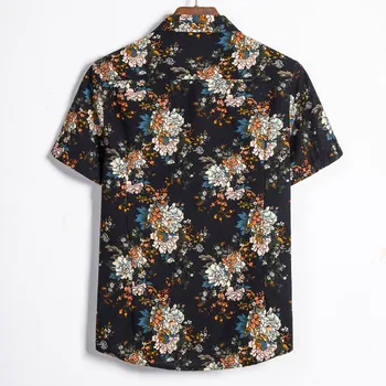 De verano para Hombre de Etnia Camisa de Manga Corta Casual de Impresión Camisa Hawaiana Blusa Camisa de los Hombres camisa masculina más el tamaño de la Camisa de los Hombres de 2020