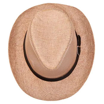 SILOQIN Nuevo Verano de los Hombres Transpirable Sombreros de Panamá Hat Gorro de Malla Tendencia de la Moda Vaquero sombrero de Paja de Pesca Tapas de Viajes Playa de Hat
