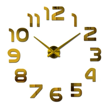 Nuevo Reloj De Pared De Cuarzo Reloj De Diseño Moderno De Gran Decorativo Reloj Europea De Acrílico De La Etiqueta Engomada De La Sala De Estar
