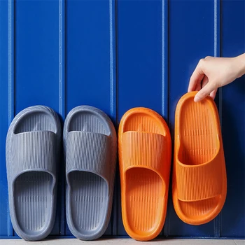 Hombres a Casa de Interior Zapatillas de Verano de los Hombres de la Plataforma de las Señoras de Diapositivas con Suela de Baño Zapatos Sandalias Planas Casual Cómodo Zapatos de Playa