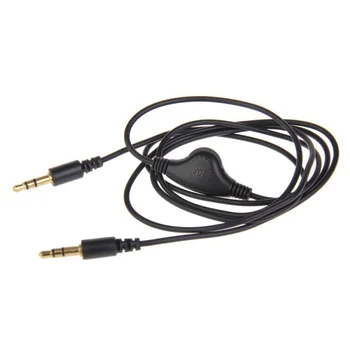 3.5 mm macho a macho cable de conexión con control de volumen (1M) para en casa o en el coche (iPhone / iPad / Samsung / HTC / BlackBerry / N
