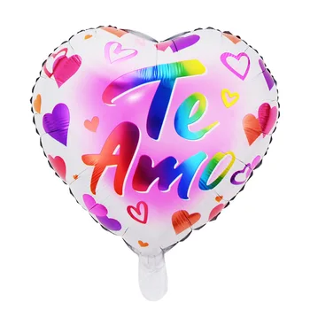 10pcs/lote de 18 pulgadas corazón globos boda de san Valentín los Días te amo, de Aluminio, de helio globos de la boda decoración de globos