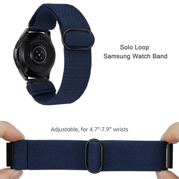 Toyouths Bucle de Nylon Elástico de la Correa de Reloj para Samsung Galaxy Reloj 3 41 mm de Tejido de Banda Ajustable para Samsung Active 2 Accesorios
