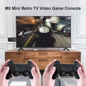 M8 Mini HD Arcade Basculante de Doble FC de la Consola del Juego Para PS1 Inalámbrica para el RPG de Juego de Rol de la Familia U Tesoro Consola de Juegos para dos jugadores