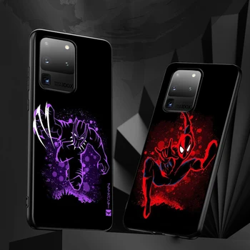 Los Superhéroes de Marvel para Samsung Galaxy S20 S21 FE Ultra Lite S10 5G S10E S9 S8 Plus Negro Suave de la caja del Teléfono