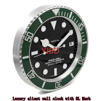 YJBD de Diseño de Lujo Rolex Relojes de Pared Reloj de Metal de Arte de Metal de Gran tamaño Baratos de Reloj de Pared Decoración de paredes de la Sala