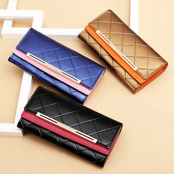 Las mujeres billetera de cuero de diseño de lujo Femenino monederos titular de la tarjeta de bolsas de dinero de las señoras de embrague carteras para mujer de marca