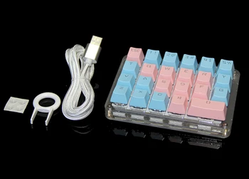 Macro del Programa del Teclado Mecánico Teclado 23Keys Azul Rosa PBT Keycap RGB luz de fondo luz de colores Juegos de PC Portátil MAC WIN7 8 10