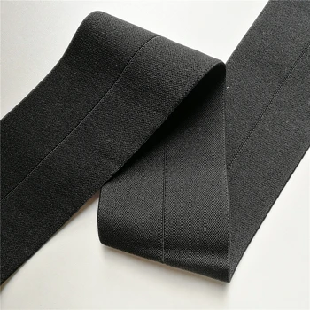 60 mm pliegue sobre el Negro de las bandas Elásticas 2yards/lote amplio de Nylon negro para el Vestido hechos a mano de BRICOLAJE de decisiones