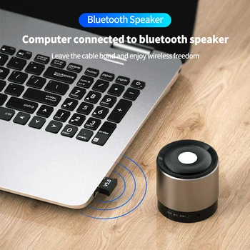 V5.0 Bluetooth USB 5.0 Adaptador Transmisor Receptor Bluetooth de Audio Bluetooth Dongle USB Inalámbrico Adaptador para Ordenador PC Portátil