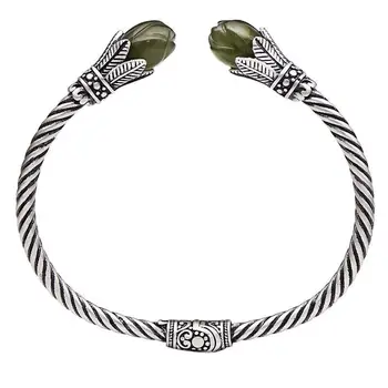 Nuevo diseño original natural de jade hetian visita liquidación de manualidades pulsera de estilo Chino encanto retro de las mujeres de la marca de joyería de plata