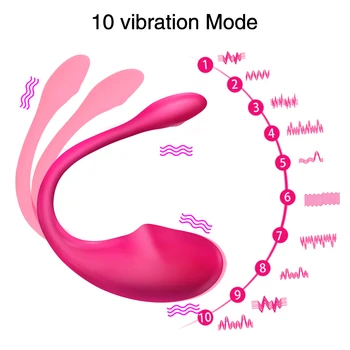 10 Frecuencia Inalámbrica de la APLICACIÓN de Control Remoto impermeable Consolador Vibrador punto G vaginal masaje masturbación juguetes sexuales para mujeres
