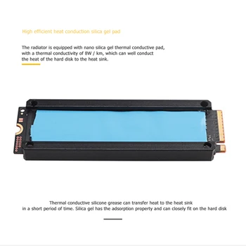 M2 SSD del Disipador de calor del Refrigerador la Temperatura OLED Display Digital M. 2 2280 NVME SSD de Disco Duro de Estado Sólido Radiador de Calor Almohadilla Térmica