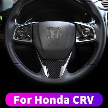 Para Honda crv CR-V 2017 2018 2019 volante decorativos pegatinas crv de dirección botón de rueda de fibra de carbono decoración modificado