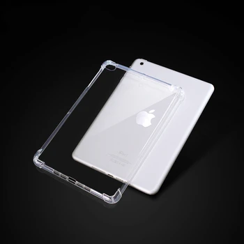 A prueba de golpes funda de silicona para iPad Mini Air Pro 1 2 3 4 5 6 7 8 7.9 9.7 10.2 10.5 11 flexible parachoques claro transparente de la cubierta posterior