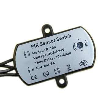 5V-24V 5A Automático Sensor de Movimiento PIR Interruptor de INFRARROJOS Detector de Infrarrojos Interruptor de la Luz del Módulo de 5050 3528 Tira de LED de Luz de Lámpara