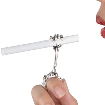 Fumar Anillo De Dedo De La Vendimia De Cigarrillos De Metales De Mano Titular Para Las Mujeres De Los Hombres De Regalo Slim Cigarrillos Dedo Clip Accesorios De Fumar