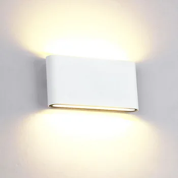 Moderna de Led Impermeable al aire libre de Hasta Abajo de la Pared de la Lámpara IP65 de Aluminio 6W/12W LED Luz de Pared Interior Decorado Lámpara de Pared
