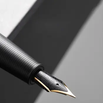 Hongdian A3 pluma de alta gama exquisita estudiante pluma de caligrafía EF punta de la aleación de aluminio de la oficina de negocios de regalo plumas