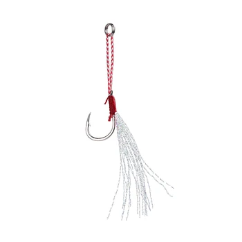 4Pcs jig ayudar gancho barco jigging anzuelo de la pluma de cuerda del gancho de sobrepeso gancho de accesorios de pesca de la herramienta