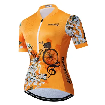 Weimostar 2021 Mujeres Jersey de Ciclismo Camiseta de Manga Corta de Jersey Bicicleta mtb MTB Bicicleta Ropa Pro Equipo de Ciclismo Tops Camisa Ciclismo