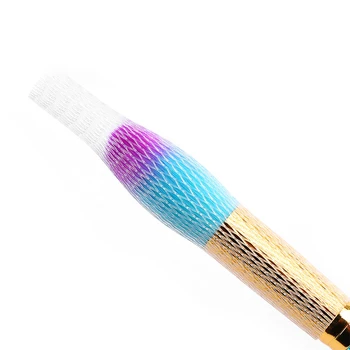 5 Colores de Uñas Glitter Cepillo Limpio de Polvo de Acrílico UV Gel Removedor de Polvo de diamante de imitación de Manejar los Pinceles Para Uñas Manicura Herramientas