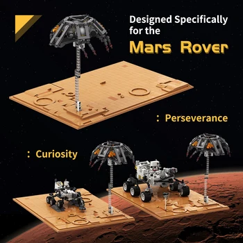 MOC Roverals Cohete Espacial de Traslado Profundo Lanzamiento Internacional de la Nave Mars Modelo de Perseverancia Ladrillos de Construcción los Niños Juguetes de la Nave espacial