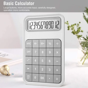 Calculadora de sobremesa De 12 Dígitos de la Pantalla Grande de la Batería Pantalla LCD de Oficina Calculadora
