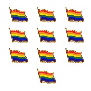 10Pcs arco iris de Amor de la Bandera de la Amistad Broche Pin Insignia de Gays y Lesbianas de la Joyería de Regalo