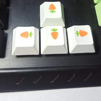 4Pcs Zanahoria Teclas de Flecha PBT Dye Sub OEM Perfil de la Tapa del Teclado Keycap para Cherry MX Teclado Mecánico