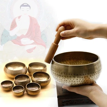 El Budismo Tibetano Cuenco De La Mano Martillado Yoga De Cobre Meditación Chakra De Regalo