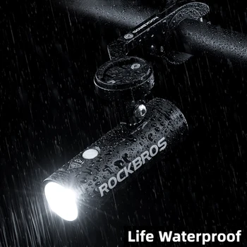 ROCKBROS 400/800 Lumen Bicicleta Luz Delantera de la Bicicleta a prueba de Lluvia de Luz LED Linterna de Carga USB MTB bicicleta de Carretera de los Faros de Floodlight