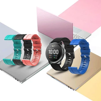 Banda de reloj Blandos de Reemplazo de Silicona 20mm Smartwatch de la Pulsera de la Pulsera de Xiaomi Haylou Solar LS05