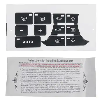1x Coche del Centro de la Consola de Aire acondicionado climatizador Botón de Reparación de Calcomanías Pegatinas Para Audi A3 8P Botón de Reparación de la etiqueta Engomada