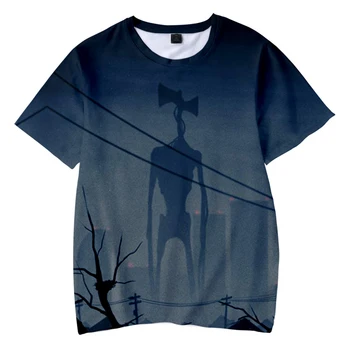 La sirena de la Cabeza de Impresión en 3D T-Shirt SCP Juego de Terror de Ropa de las Mujeres de los Hombres de la Moda de la Camiseta de Hip Hop Niños Camisetas Tops Chico Chica de la Camiseta de la
