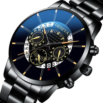 2020 de Lujo de los Relojes de Cuarzo de los Hombres de Acero Inoxidable Anti-Luz azul Reloj de Calendario Reloj Hombre relojes de Pulsera Regalos para el Marido