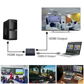 HDMI Tarjeta de Captura de Vídeo USB2.0 Tarjetas Capturador De Transmisión De Transmisiones En Vivo De Grabación De Vídeo