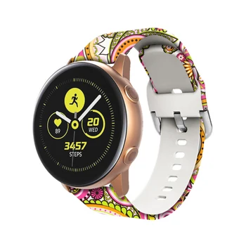 20mm reloj inteligente de la banda para Samsung Galaxy huawei GT Accesorios Correa de Repuesto de la Primavera de Otoño de la correa de flores Impresas unisex