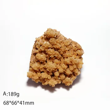 B6-1b Raras de Naranja Natural Calcita Mineral de Cristal de Cuarzo Muestra Adornos de objetos de colección de Regalos De la Provincia de Yunnan en China