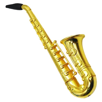 Mini Saxofón Forma de Fumar de Tubería de Aleación de Alta Calidad Portátil de la Longitud del Tubo de 97mm NW