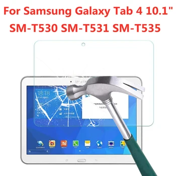 9H Vidrio Templado Para Samsung Galaxy Tab 4 10.1 Pulgadas de Pantalla Protector de SM-T530 T531 T535 Libre de Burbujas Claro Protectora de la Tableta de la Película