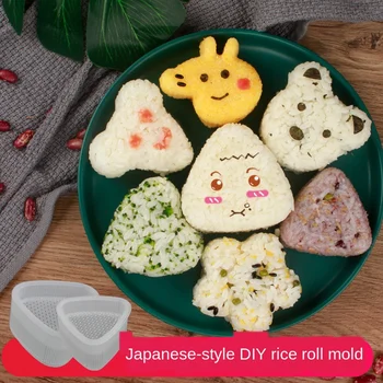 DIY Sushi Molde Onigiri Bola de Arroz de la Comida de Prensa Triangular Sushi Maker Molde Sushi Kit de Cocina Japonesa Bento Accesorios